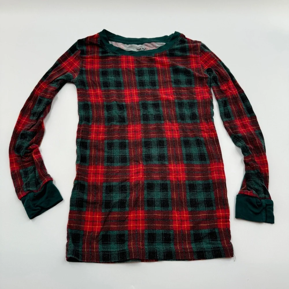 Little Sleepies Buffalo Plaid Christmas Pajama Set Kids Size 5/6